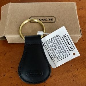 New Coach Signature Key Fob- Black